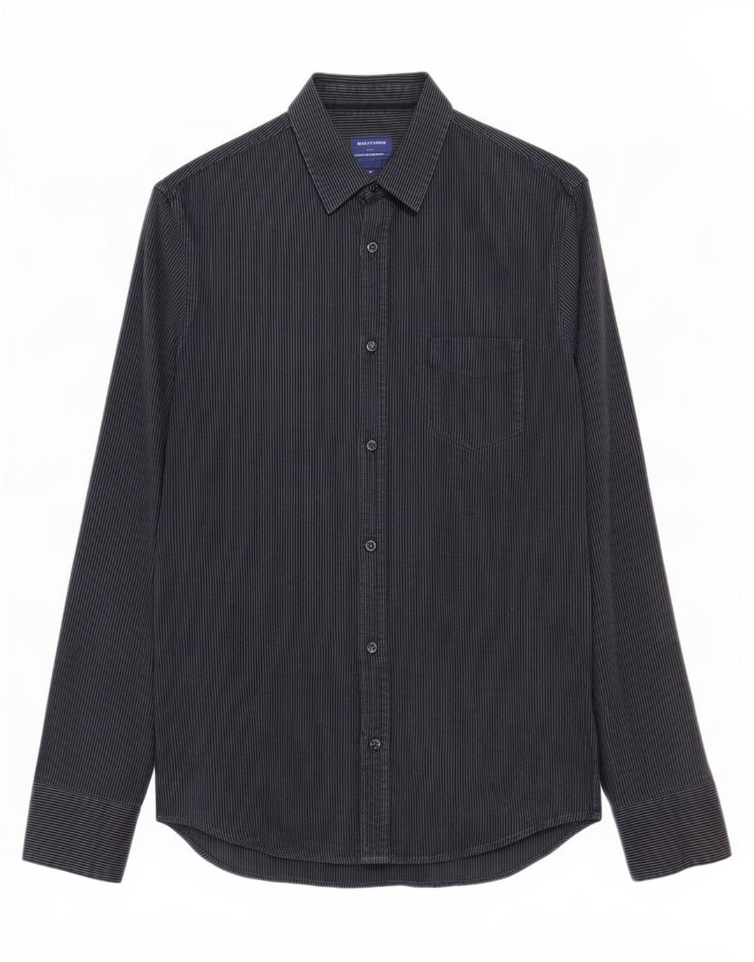 Trussardi Jeans Herreskjorte Medium Grey Pinstripe Bomuld