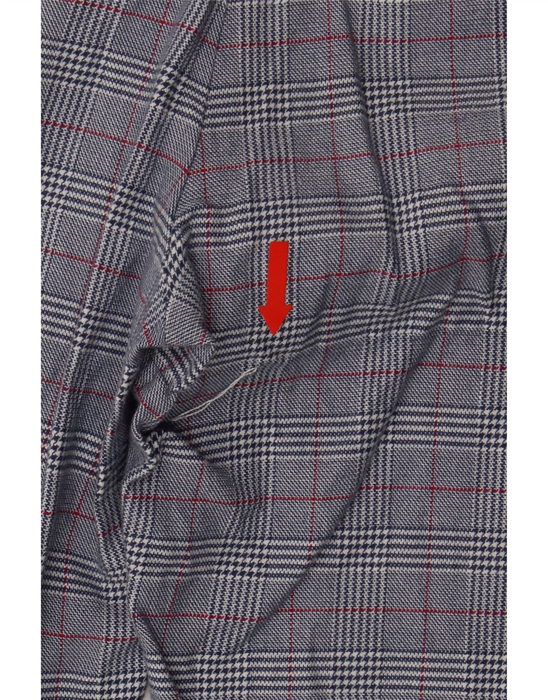Massimo Dutti Chinobukser til kvinder EU 38 Small W30 L26 Blue Houndstooth