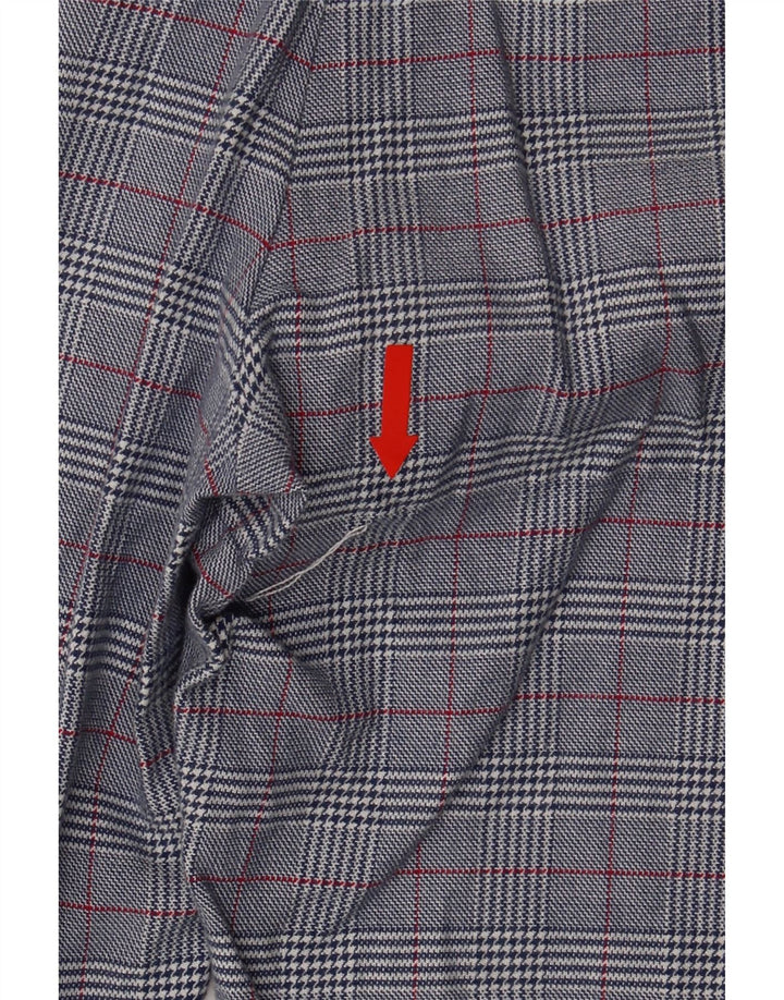 Massimo Dutti Chinobukser til kvinder EU 38 Small W30 L26 Blue Houndstooth