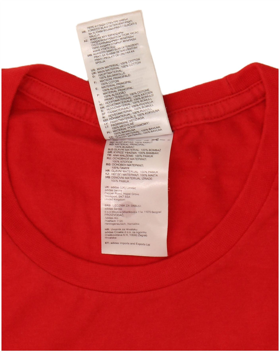 Adidas Herre grafisk T-shirt Top Medium Rød