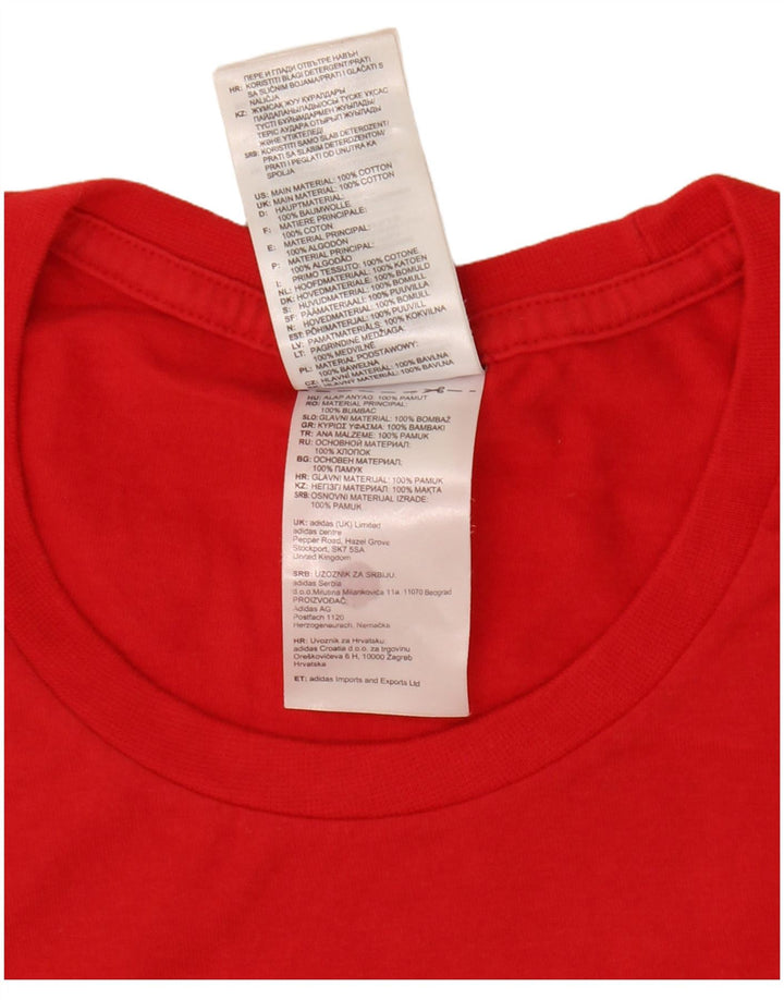 Adidas Herre grafisk T-shirt Top Medium Rød