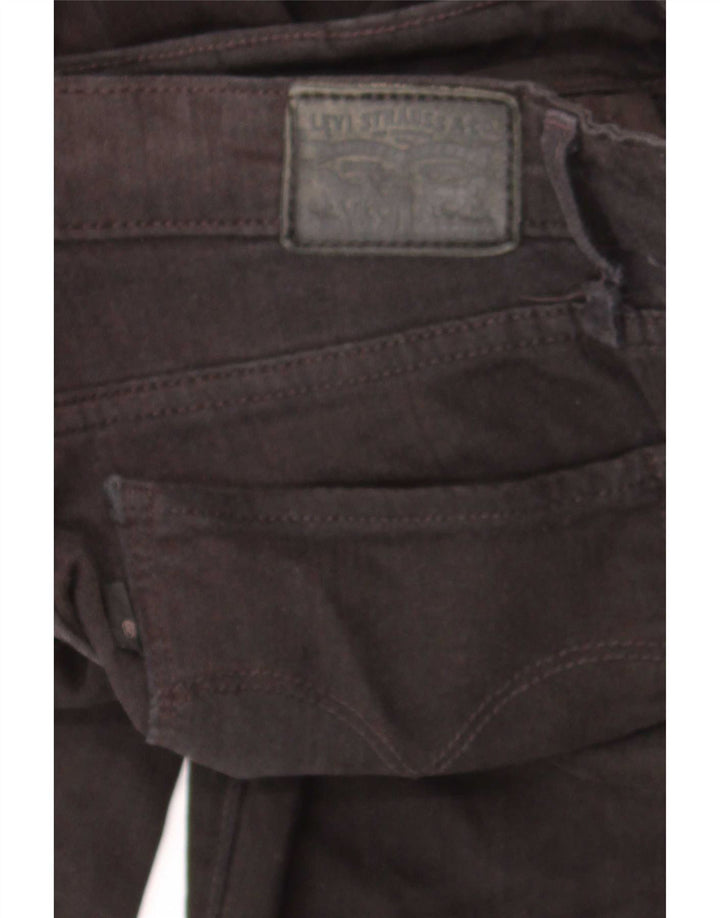 Levi's Dame 712 Slim Jeans W26 L30 Sort Bomuld