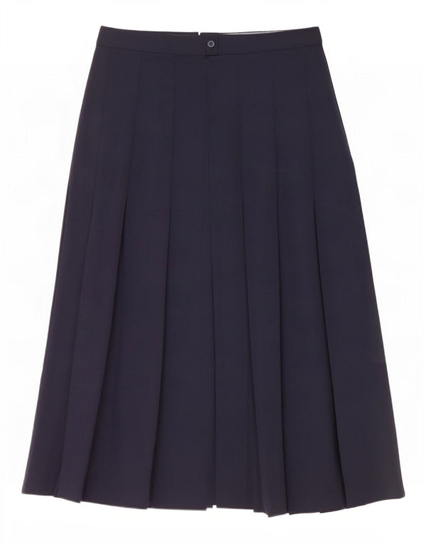 Brian Tucker Kvinder højtalje plisseret nederdel UK 12 Medium W28 Navy Blue