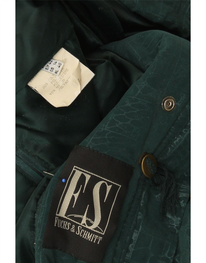FUCHS & SCHMITT Womens Oversized Windbreaker Coat UK 14 Large Green Vintage FUCHS & SCHMITT and Second-Hand FUCHS & SCHMITT from Messina Hembry 