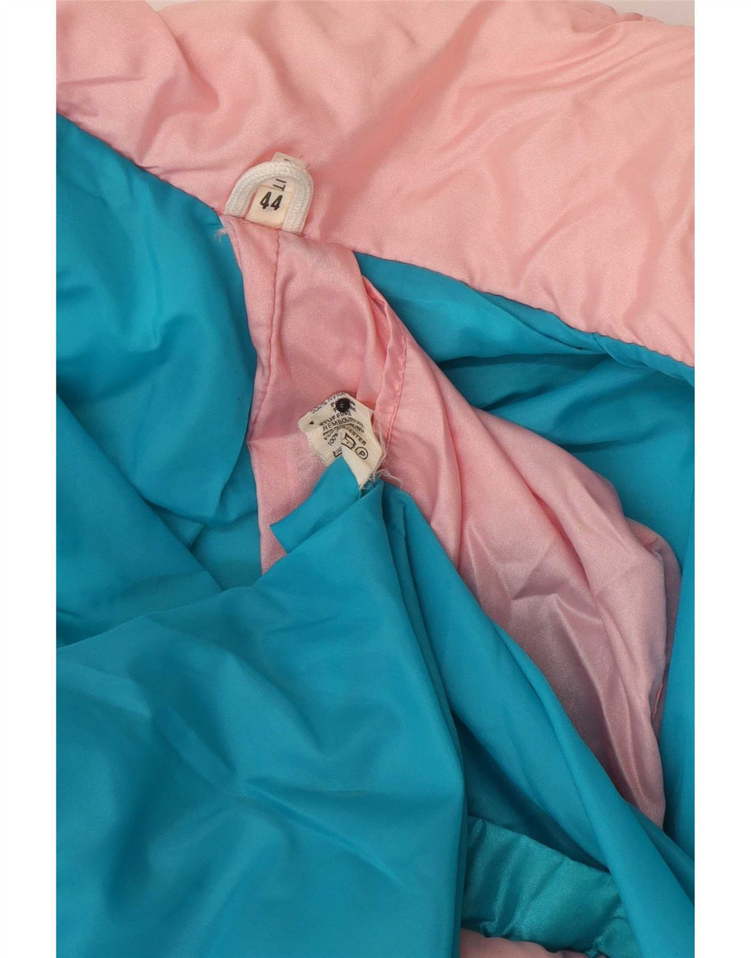 Vintage vindjakke til kvinder IT 44 Medium Blue Colourblock Polyester