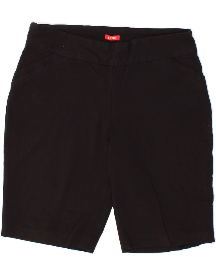 IZOD Womens Casual Shorts US 12 Large W30  Black Rayon Vintage Izod and Second-Hand Izod from Messina Hembry 
