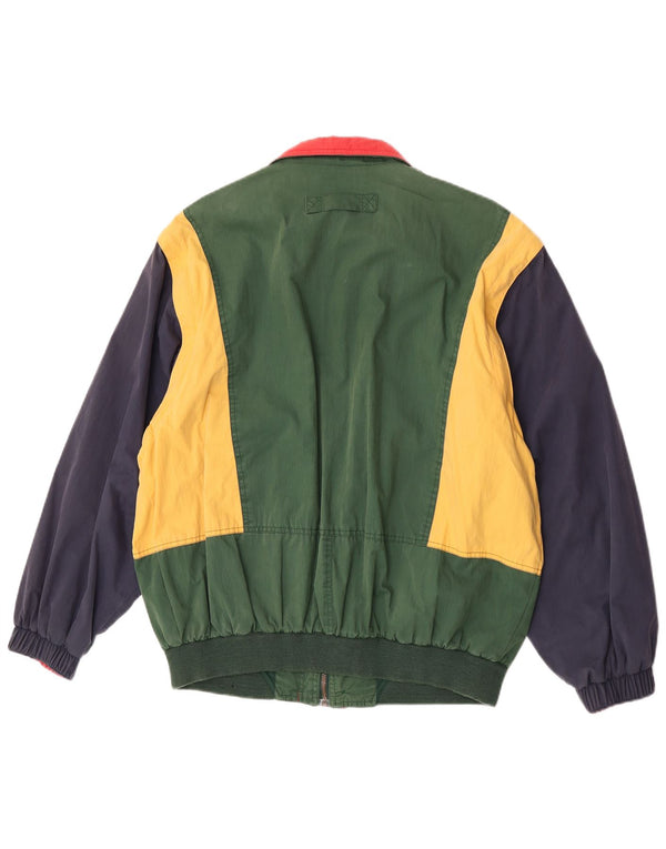 Vintage Bomberjakke til mænd UK 42 XL Grøn Colourblock