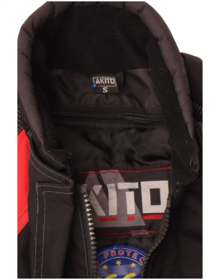Akito Herre Motorstyle Graphic Racer Jacket UK 36 Small Black Colourblock