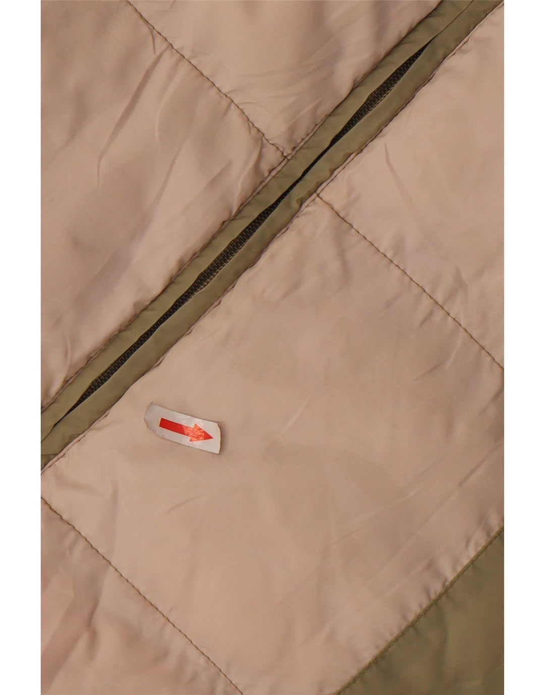 ASICS Dame Polstret Gilet UK 14 Medium Khaki Colourblock Polyester