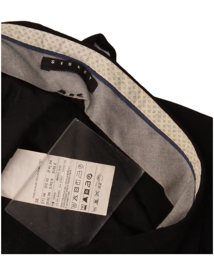 Sisley Kvinder Casual Shorts UK 6 XS W28 Sort Viscose