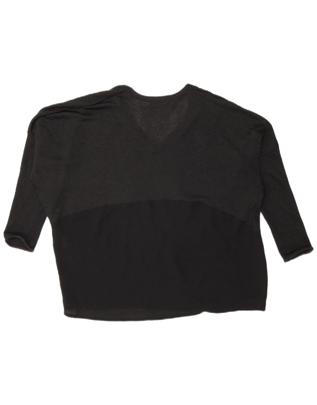 Zara Dame Batwing Top Langærmet UK 14 Medium Sort