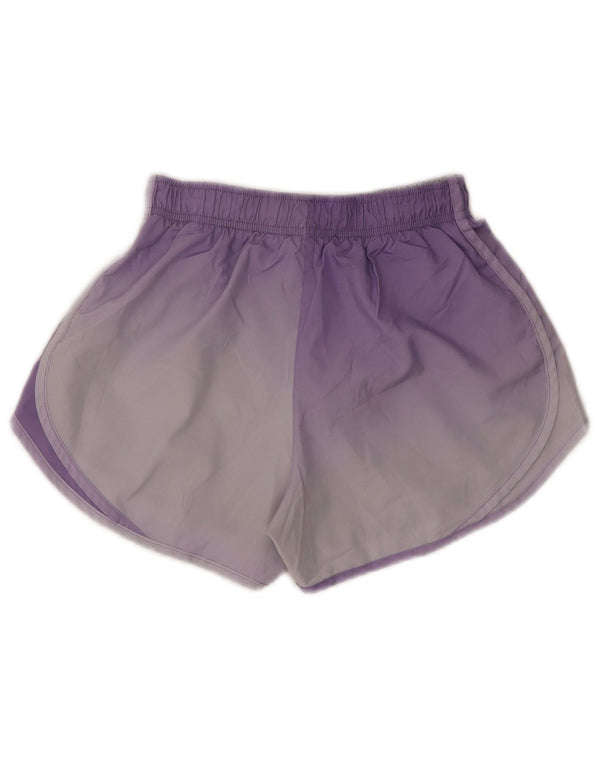Nike Dame Dri Fit sportsshorts UK 4 XS Lilla Colourblock Polyester