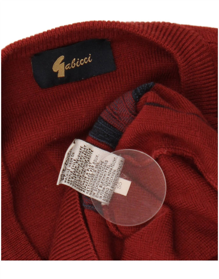 GABICCI Dame Oversized V-hals sweater UK 10 Lille rød stribet