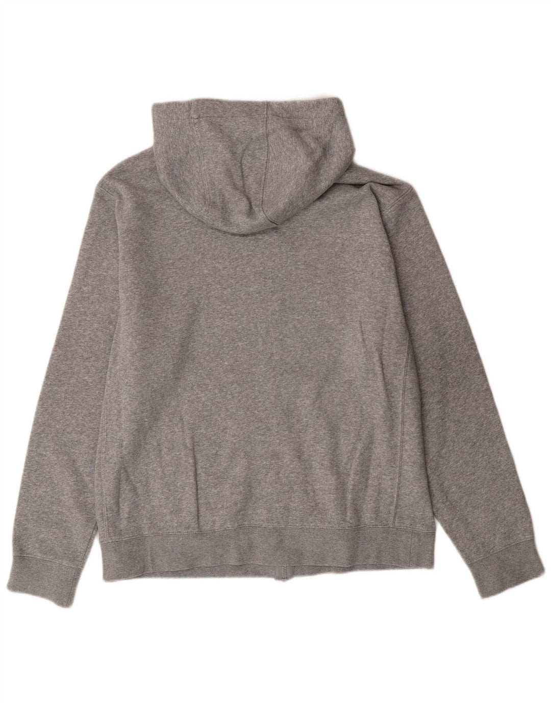 NIKE Mens Zip Hoodie Sweater Medium Grey Cotton