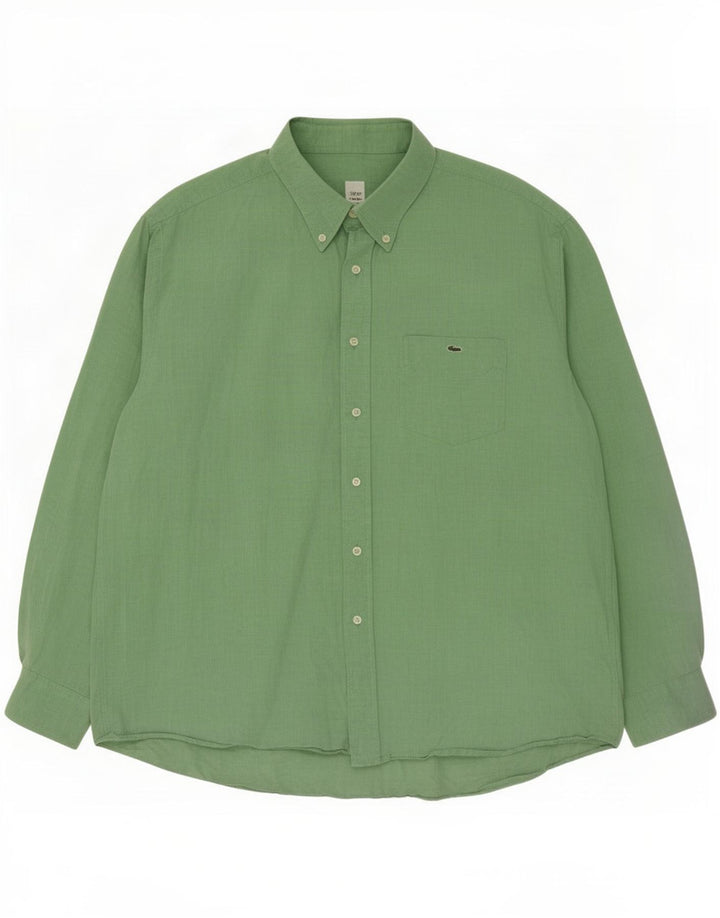 Lacoste herreskjorte str. 44 XL Grøn hør