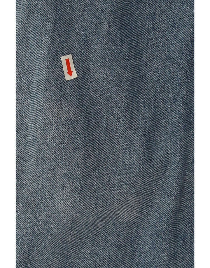 COS Dame Kortærmet Oversized Denim Kjole EU 40 Medium Blue Bomuld