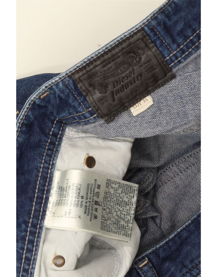 Diesel Dames Distressed Denim Shorts W34 Large Blue Cotton