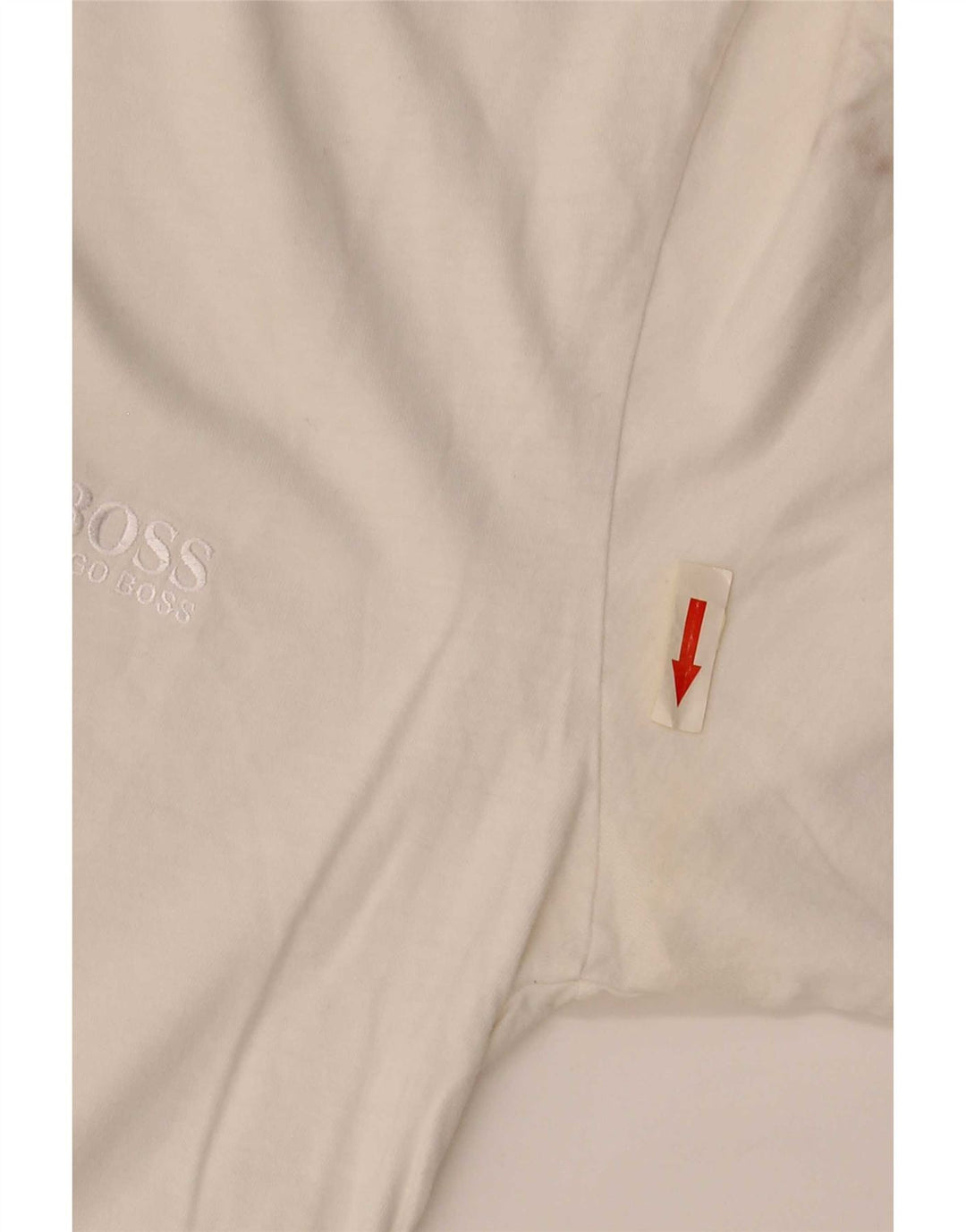 Hugo Boss Herre T-Shirt Top Lille Hvid Bomuld