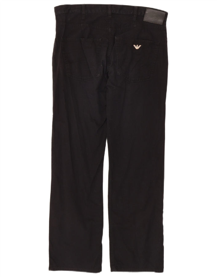 Armani Straight Casual Bukser til mænd W32 L28 Sort