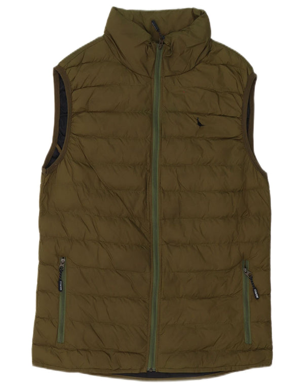 Jack Wills Herre Polstret Gilet UK 38 Medium Grøn Nylon