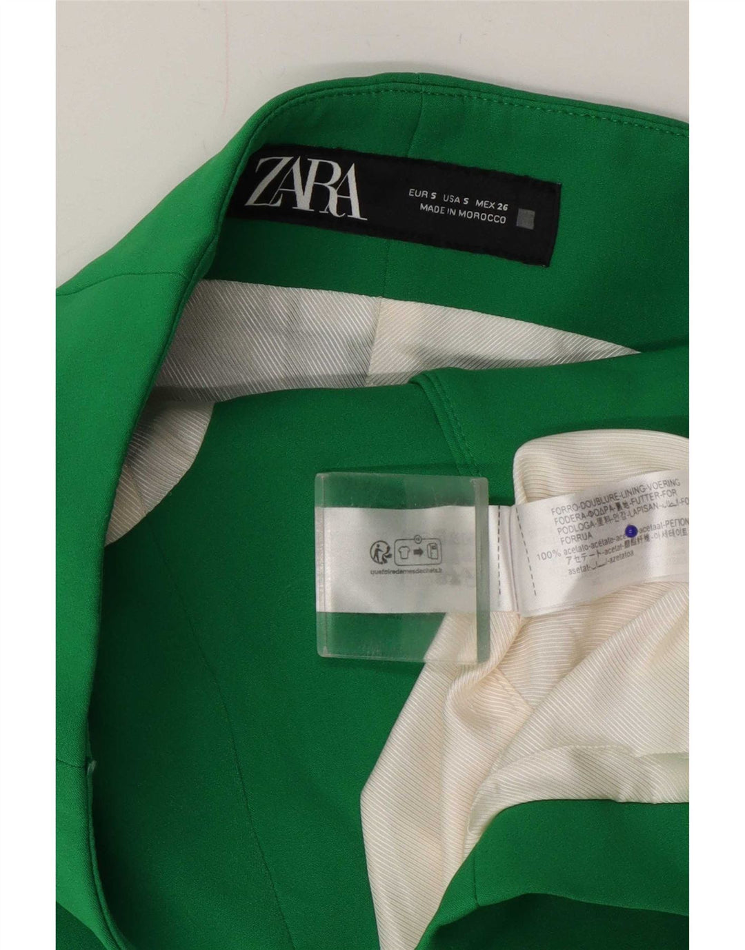 Zara Womens Crop stropløs top UK 10 Small Green