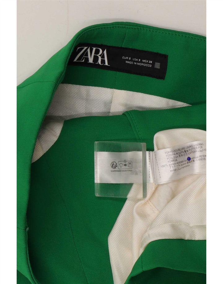 Zara Womens Crop stropløs top UK 10 Small Green