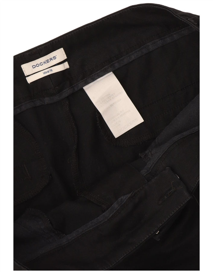 Dockers Herre Ideal Fit Casual Shorts W32 Medium Sort Bomuld