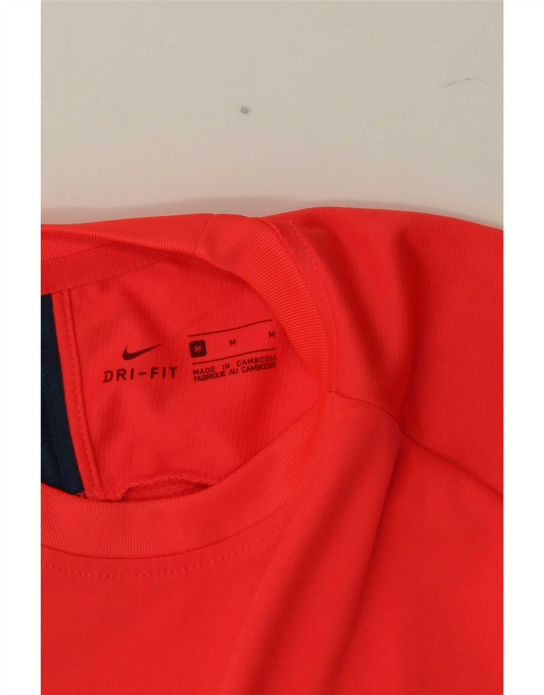 Nike Herre Dri Fit T-shirt Top Medium Rød Colourblock