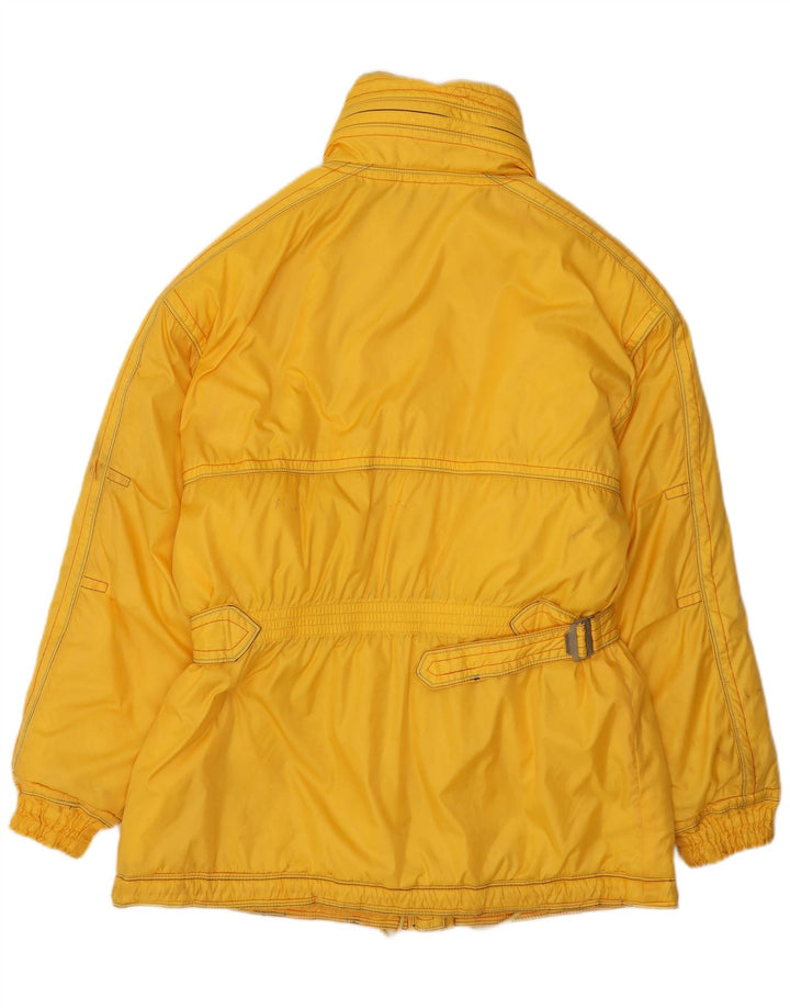 Ellesse Dame Hætte Oversized Skijakke UK 14 Stor Gul Colourblock