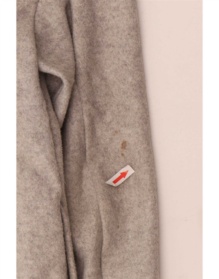 Topshop Dame Oversized Overfrakke UK 8 Small Grå Polyester