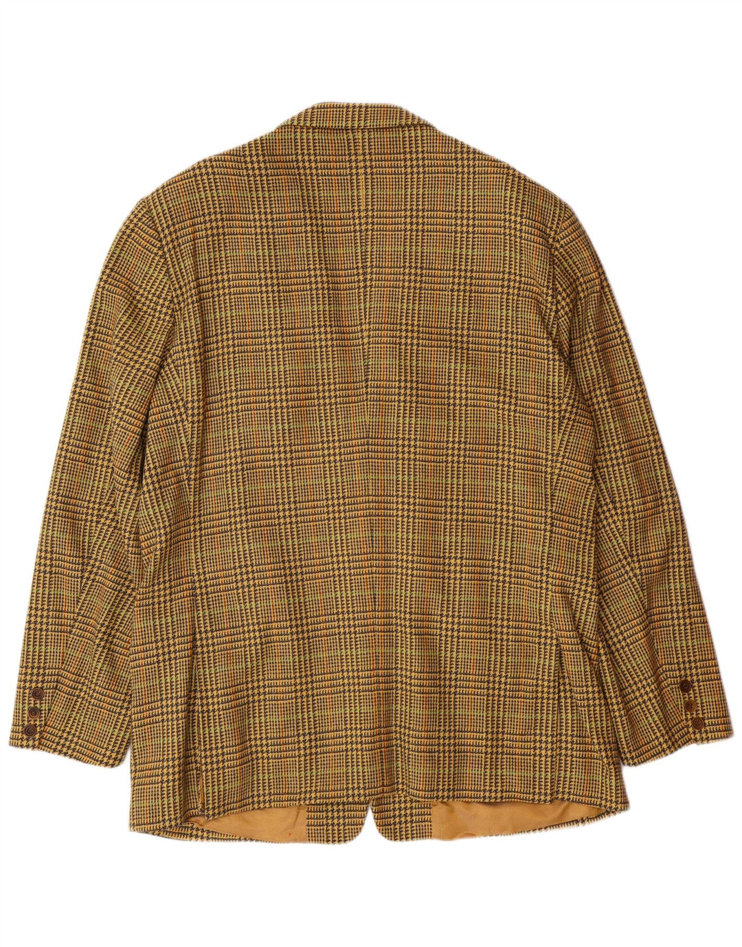 BYBLOS Herre 3-knaps blazerjakke IT 54 2XL Gul Houndstooth