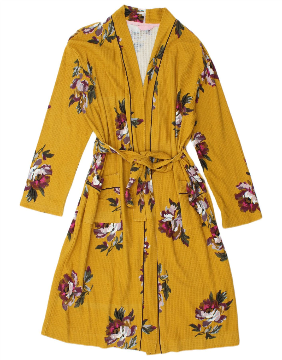 Joules Womens Oversized Robe Dress UK 10 Small Yellow Floral
