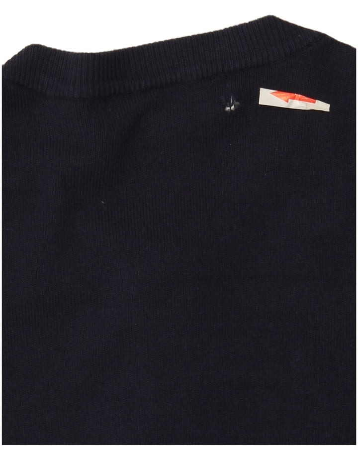 Marks & Spencer Dame Cardigan Sweater UK 14 Medium Navy Blue Viscose