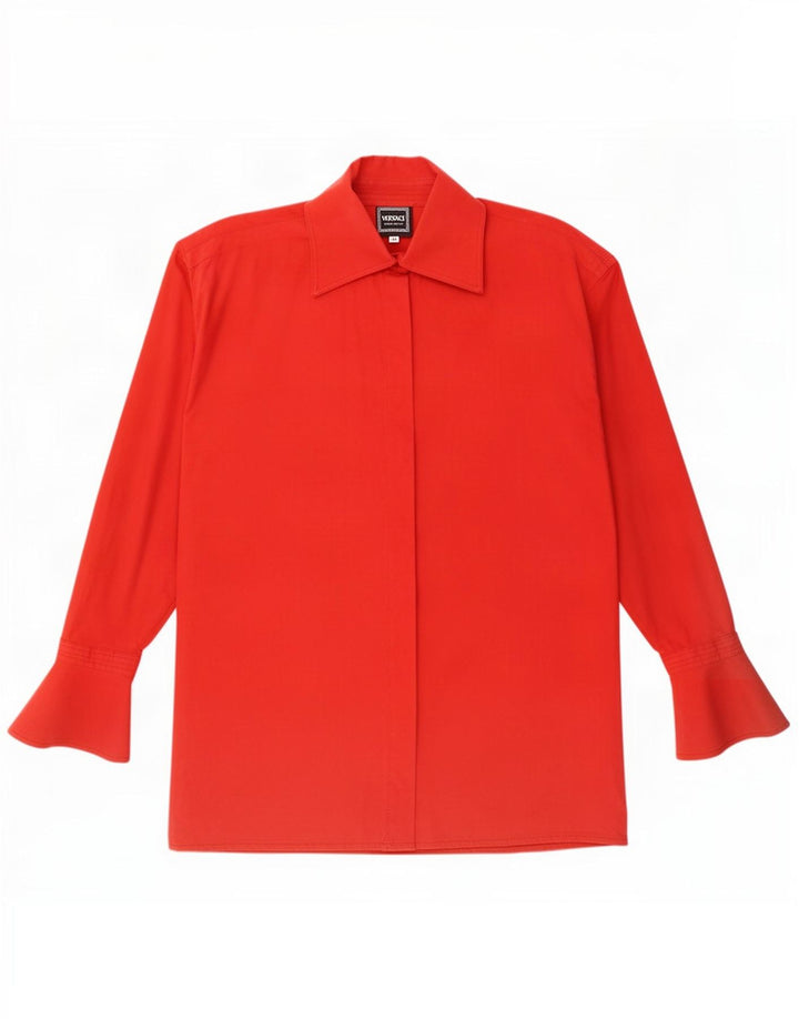 Versace Dameskjorte UK 14 Medium Rød Bomuld