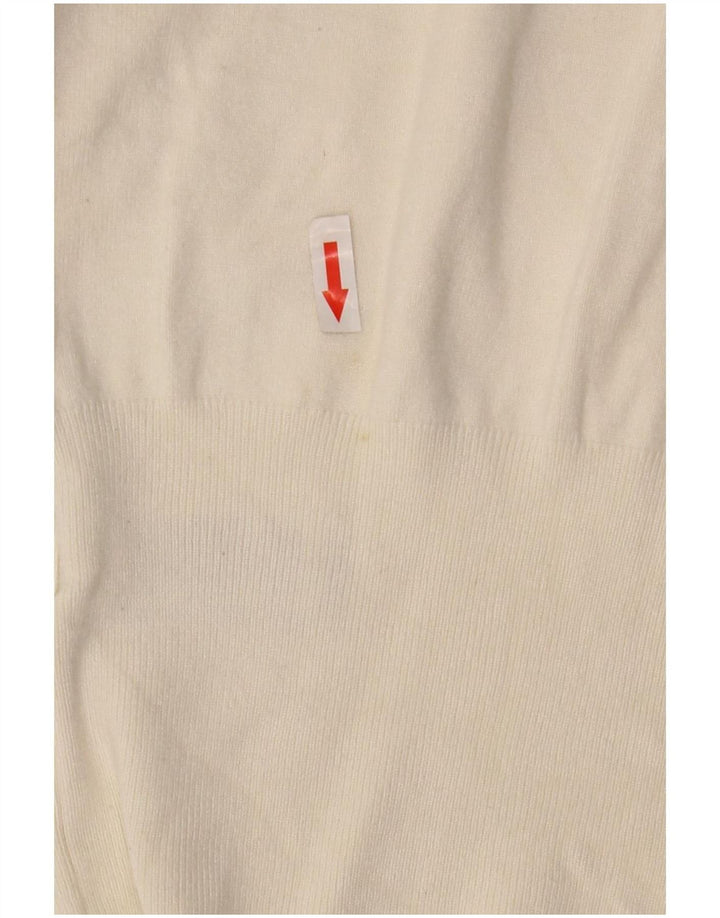 Marks & Spencer Dame Boat Neck Jumper Sweater UK 12 Medium Off White