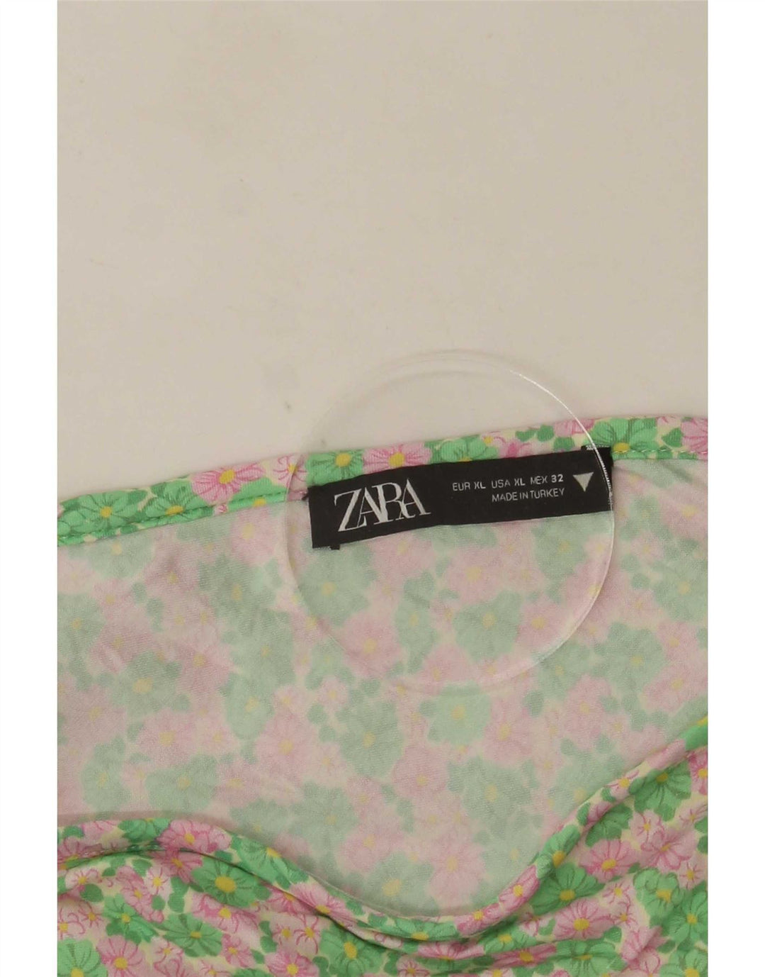 Zara Dame Mini Nederdel XL W32 Flerfarvet Blomster