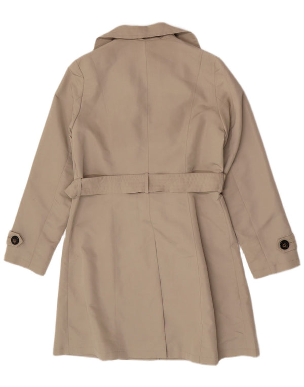 Marks & Spencer Womens Trench Coat UK 12 Medium Beige Polyester Classic