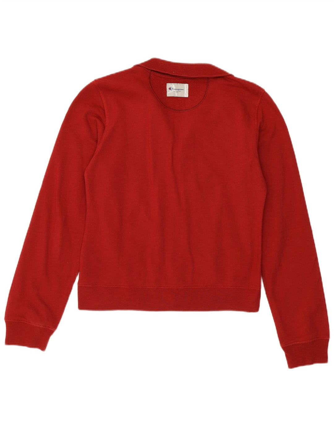 CHAMPION Womens Crop Graphic Tracksuit Top Jacket UK 10 Small Burgundy