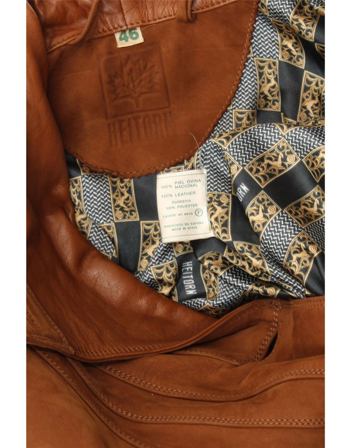 HEITORN ruskindsfrakke til kvinder EU 46 XL brunt læder