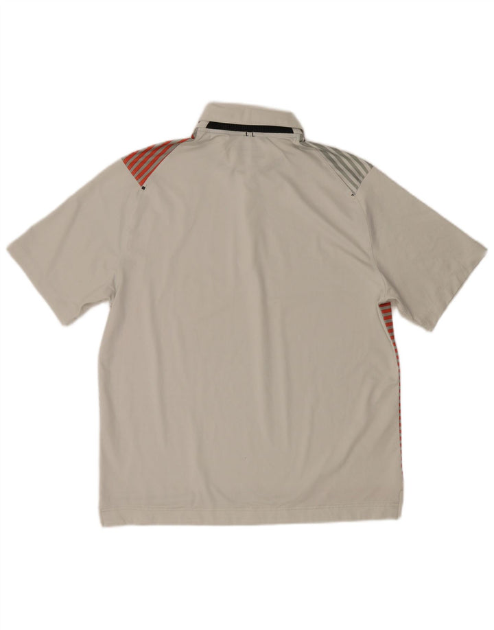 Nike Dri Fit poloshirt til mænd mellem grå stribet