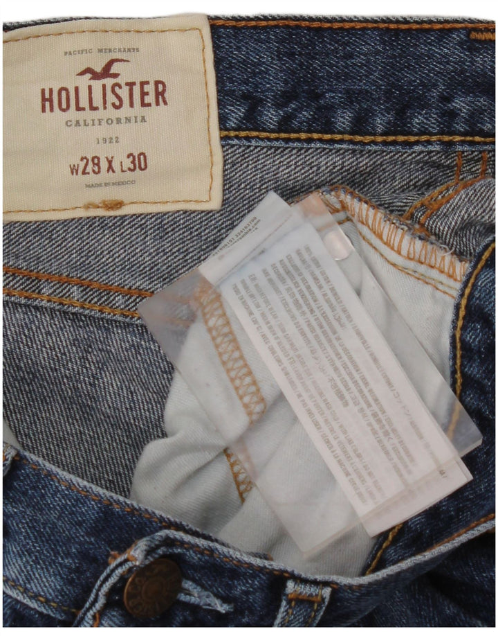 HOLLISTER Dame Slim Jeans W28 L30 Blå Bomuld