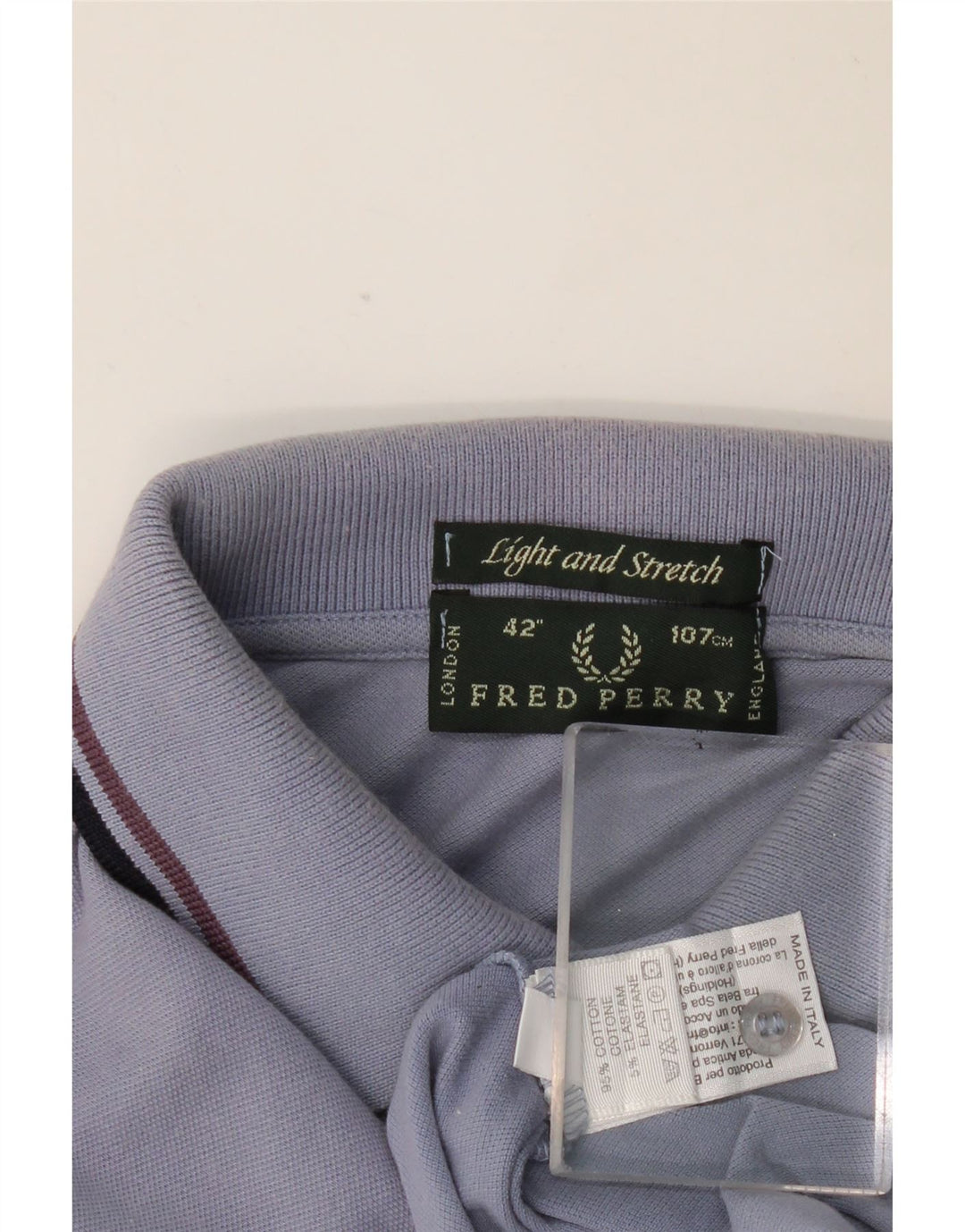 FRED PERRY Langærmet poloshirt til mænd mellemblå bomuld