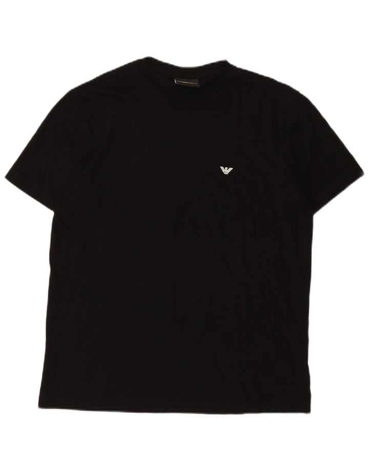 Emporio Armani Herre T-Shirt Top Medium Sort Bomuld