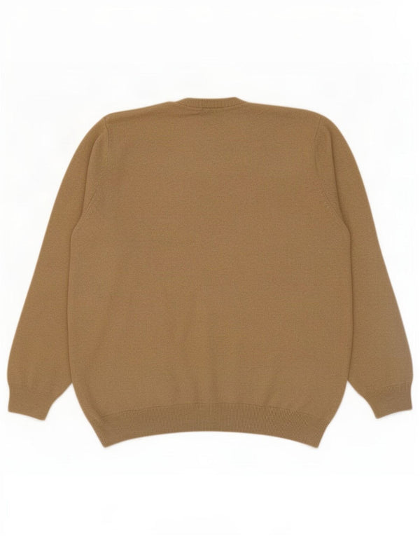 Marks & Spencer Herre V-hals sweater XL Beige Bomuld
