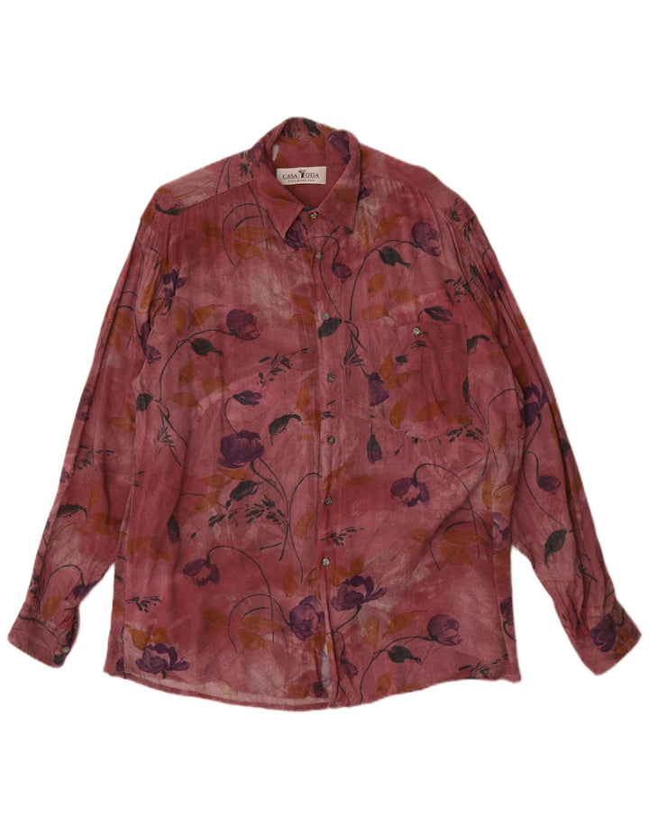Casa Moda Herreskjorte XL Burgundy Floral