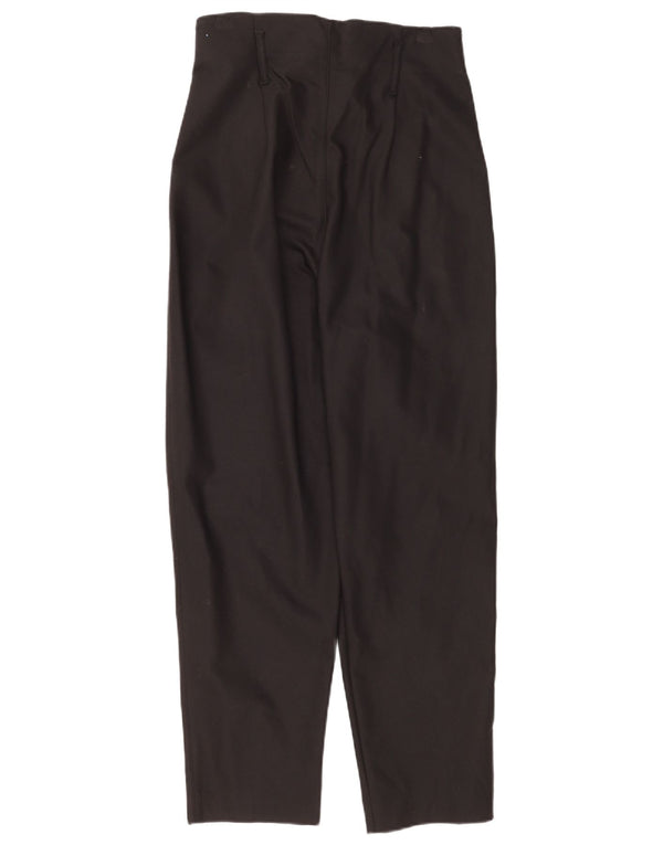 Massimo Dutti Womens High Waist Casual Trousers EU 40 Medium W30 L28 Black