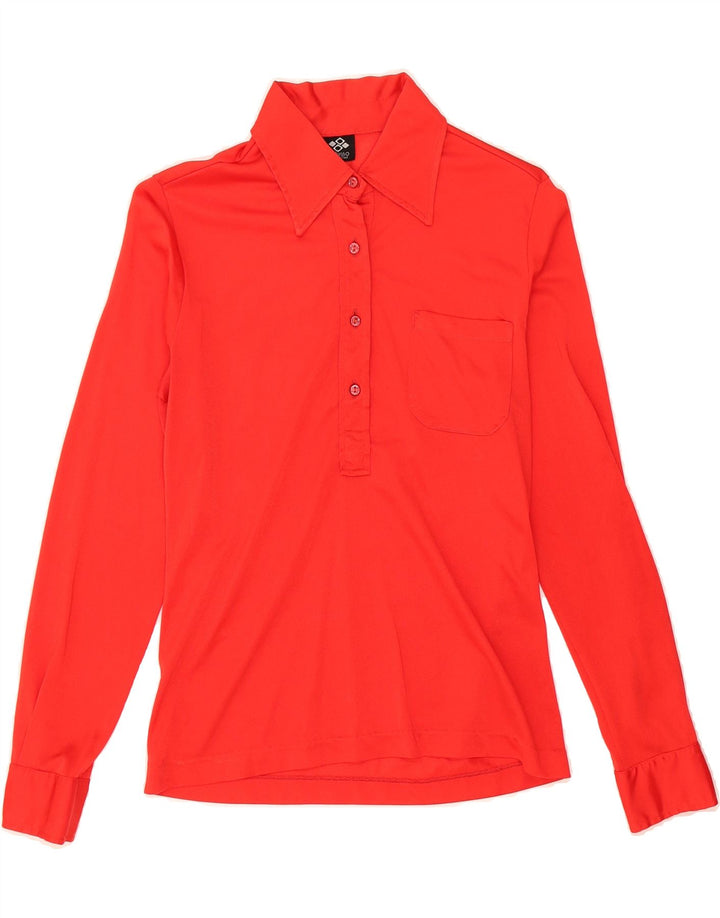 VINTAGE Womens Pullover Shirt UK 12 Medium Red Vintage Vintage and Second-Hand Vintage from Messina Hembry 