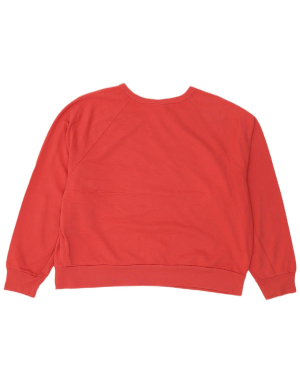 Gap Womens Graphic Loose Fit Sweatshirt Jumper UK 20 2XL Red Cotton