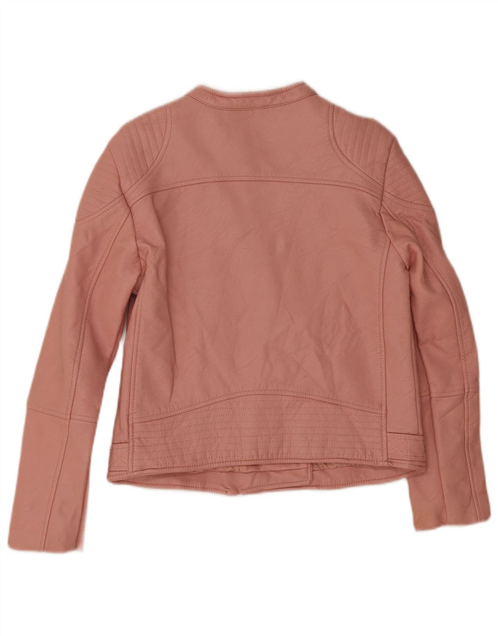 Zara piger imiteret læderjakke 13-14 år Pink Polyester