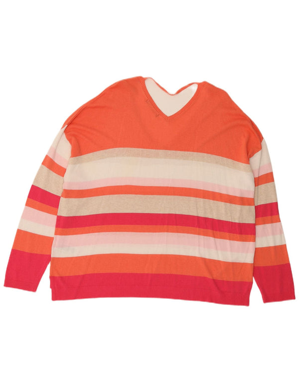 Marks & Spencer Dame V-hals sweater UK 24 4XL Flerfarvet
